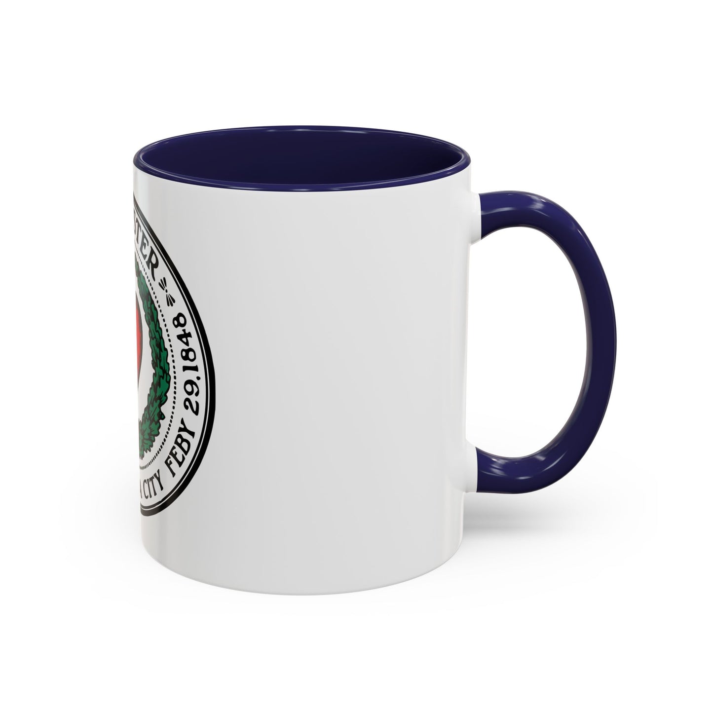 Seal of Worcester Massachusetts - Accent Coffee Mug