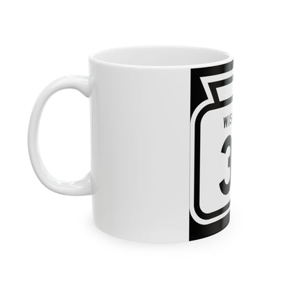 WIS 36 1958 (Wisconsin) (Road Sign) White Coffee Mug-Go Mug Yourself
