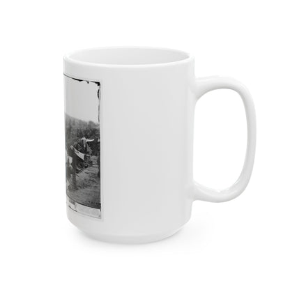 North Anna River, Va. Federal Troops Occupying Line Of Breastworks On The North Bank (U.S. Civil War) White Coffee Mug