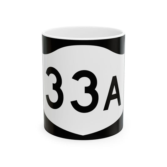 NY-33A (New York) (Road Sign) White Coffee Mug