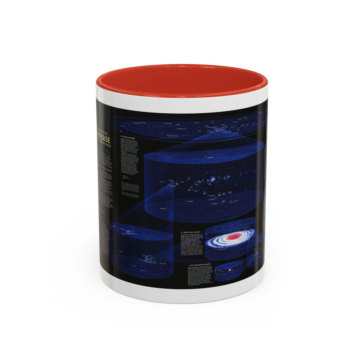 Space - The Universe - Through Time and Space (1983) (Map) Accent Coffee Mug