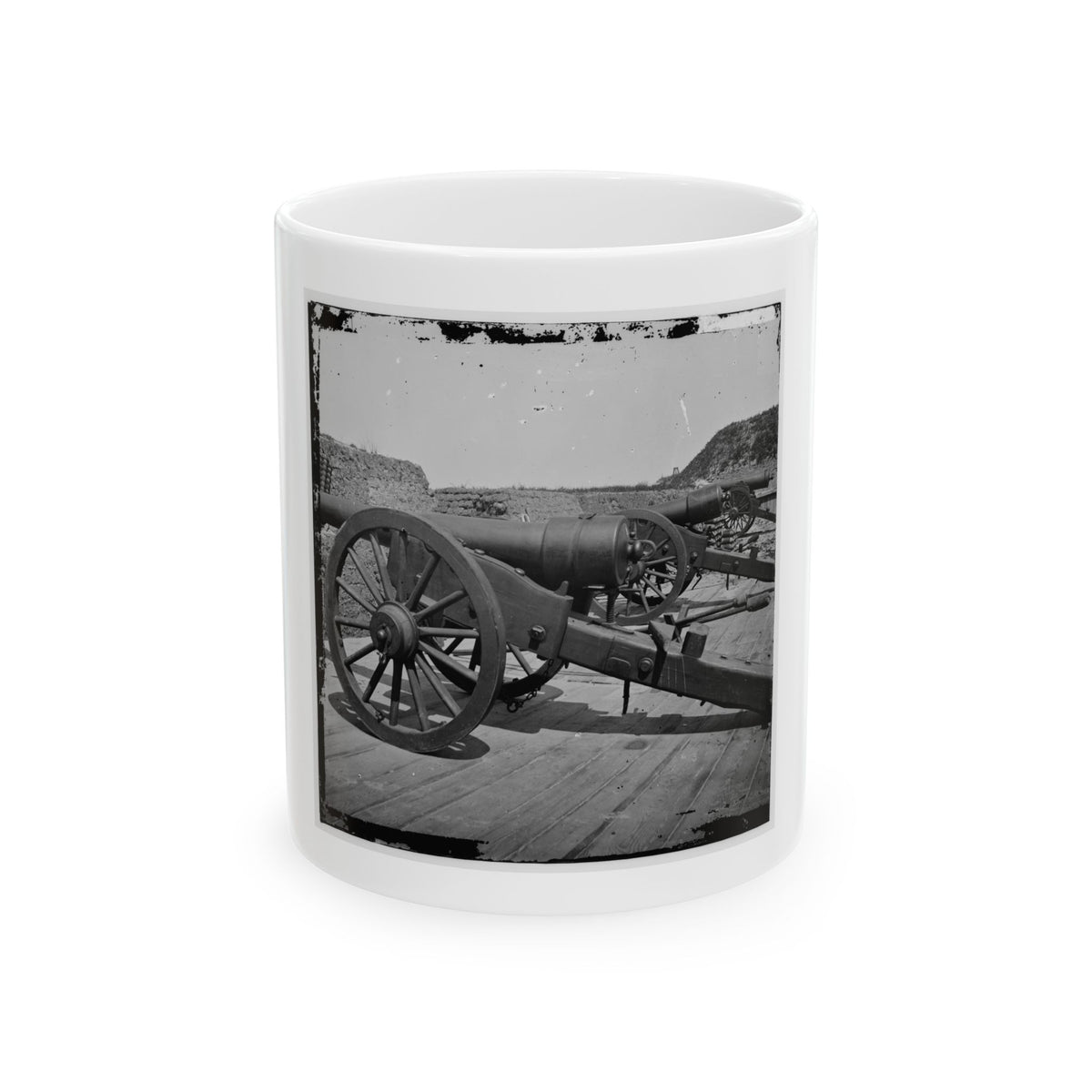 Morris Island, S.C. Battery Of 100-Pdr. Parrott Guns Inside Fort Putnam (U.S. Civil War) White Coffee Mug