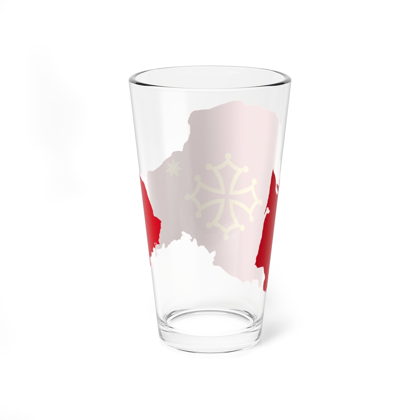 Flag-map of Occitania (France) Pint Glass 16oz