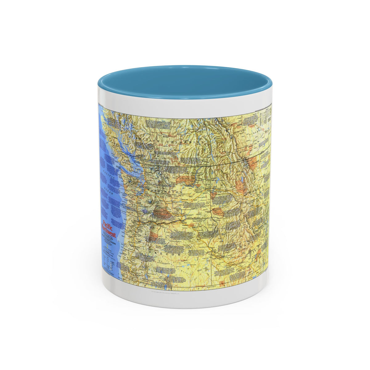 USA - Pacific Northwest 1 (1986) (Map) Accent Coffee Mug