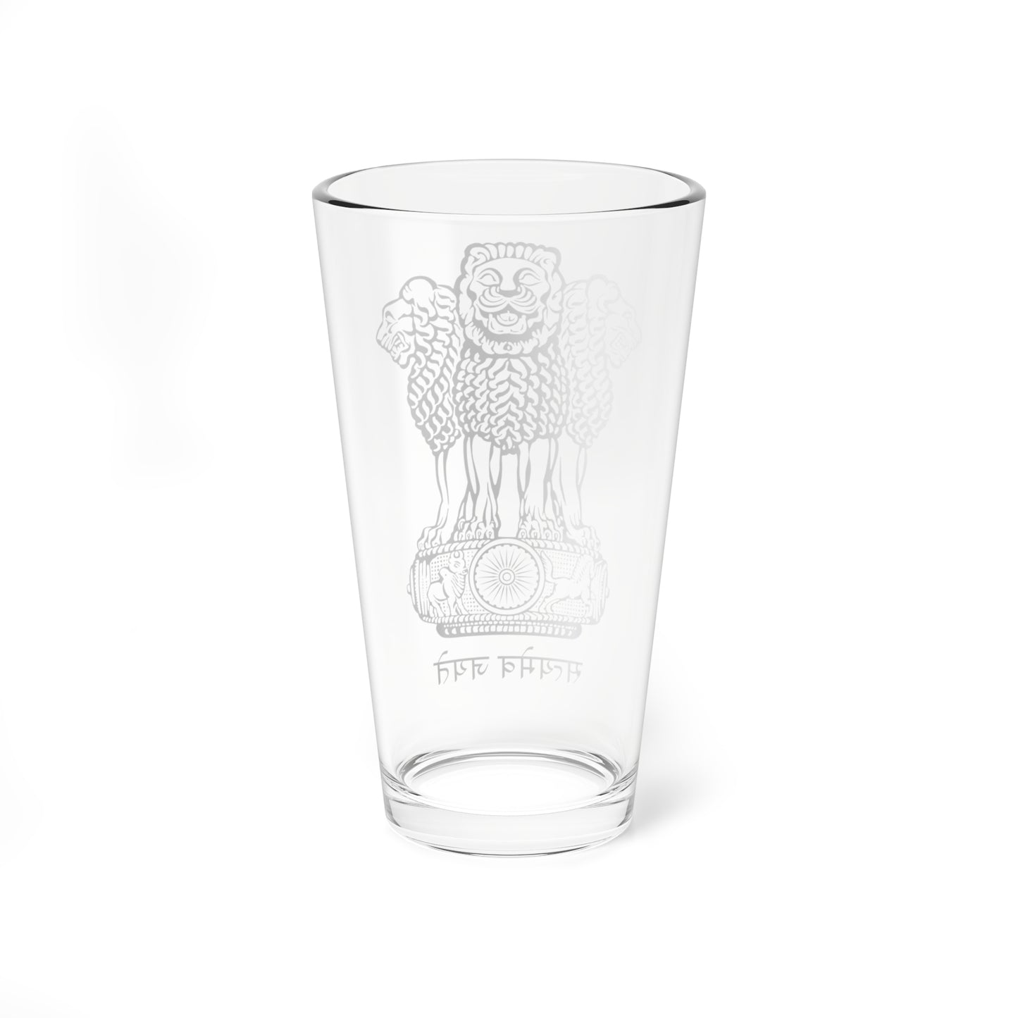 Emblem of India (India) (Coat of Arms) Pint Glass 16oz