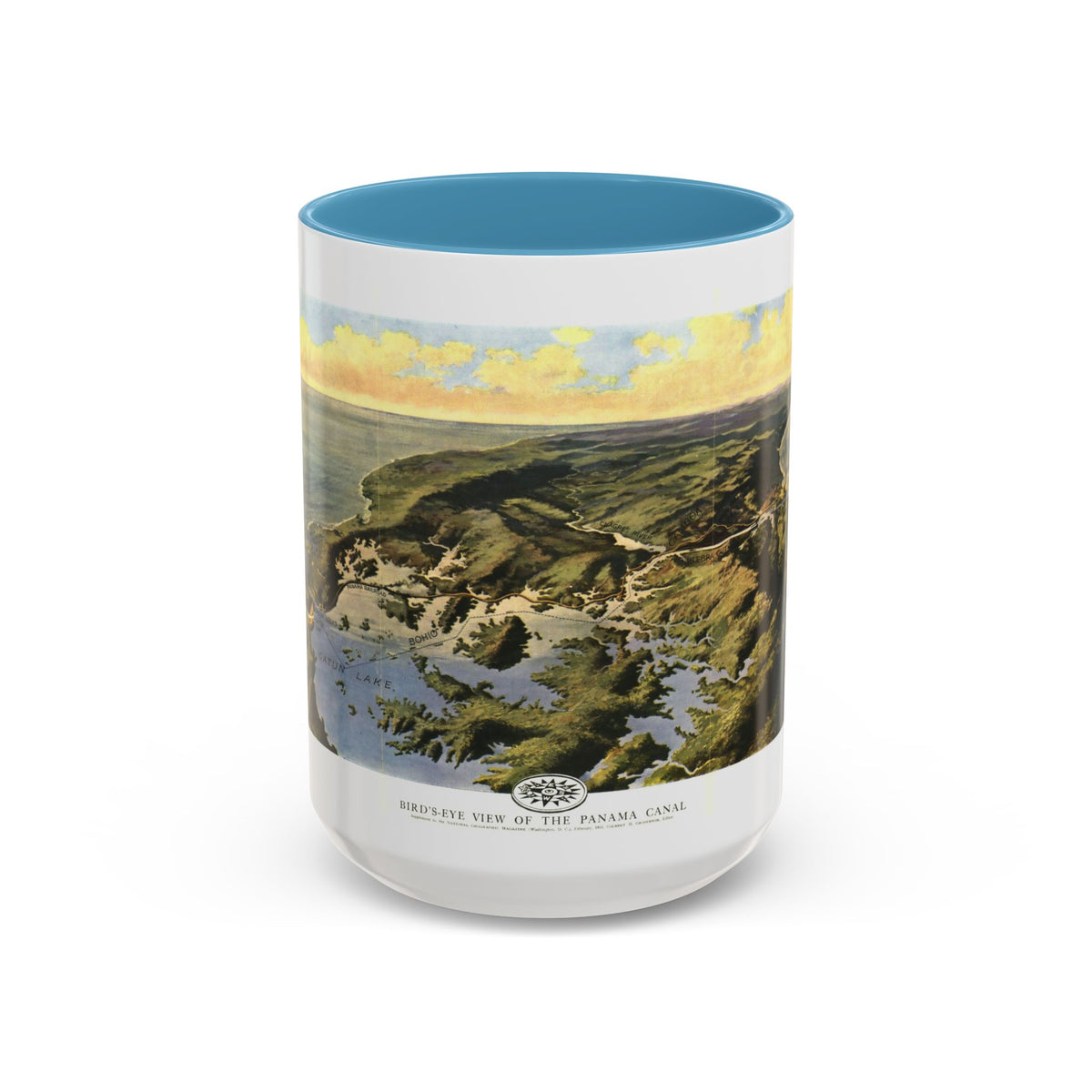 Central America - Panama Canal (1912) (Map) Accent Coffee Mug