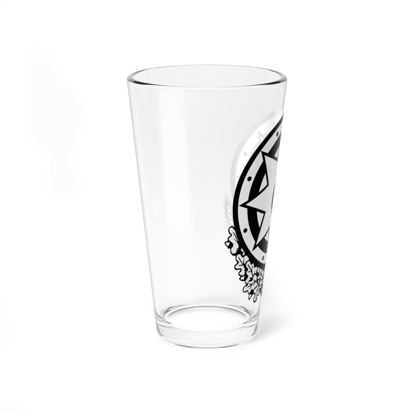 Emblem of Azerbaijan black-white (Azerbaijan) (Coat of Arms) Pint Glass 16oz