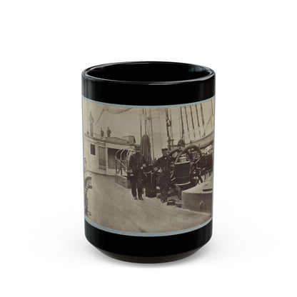 Admiral Farragut And Captain Drayton On Deck Of U.S. Frigate Hartford 001 (U.S. Civil War) Black Coffee Mug