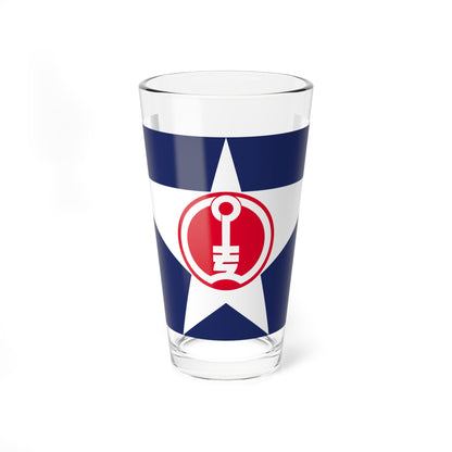 Flag of Abashiri Hokkaido (Japan) Pint Glass 16oz