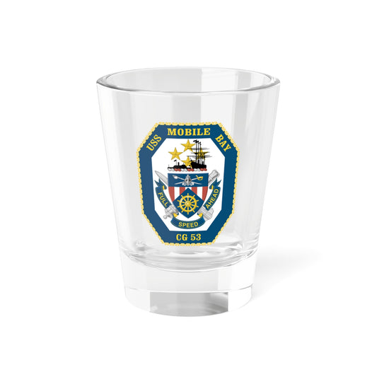 Verre à liqueur USS Mobile Bay CG 53 Crest (US Navy) 1,5 oz