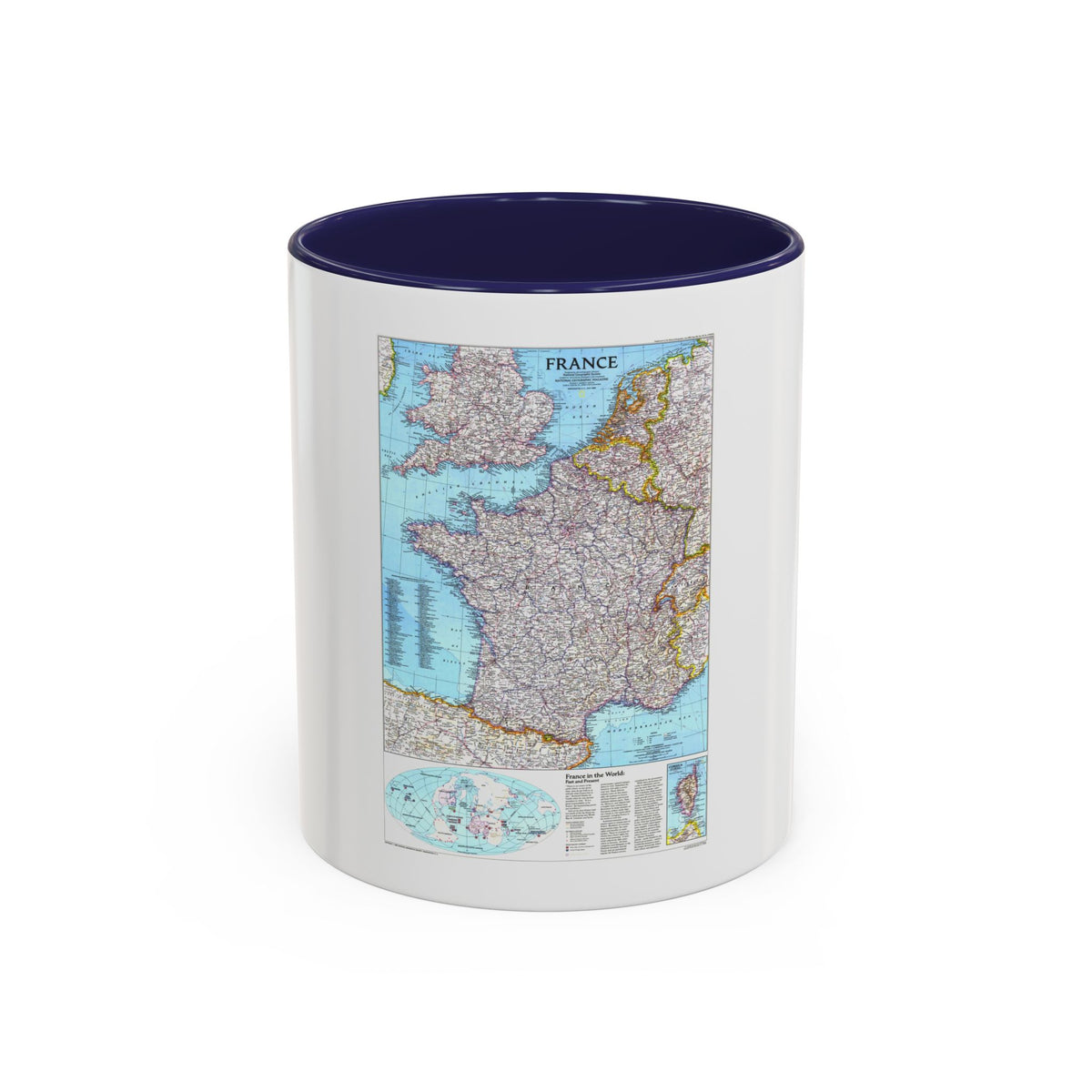 France (1989) (Map) Accent Coffee Mug