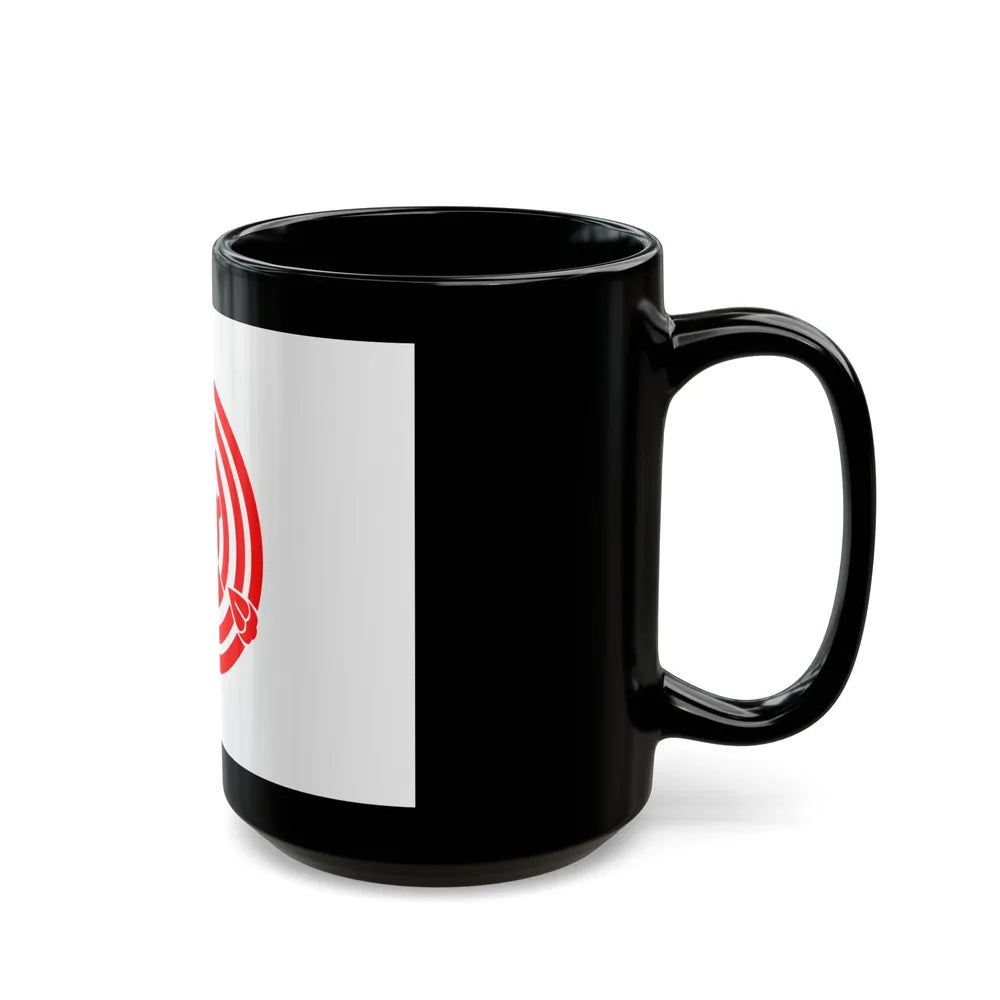 Flag of Okazaki Aichi Japan - Black Coffee Mug-Go Mug Yourself