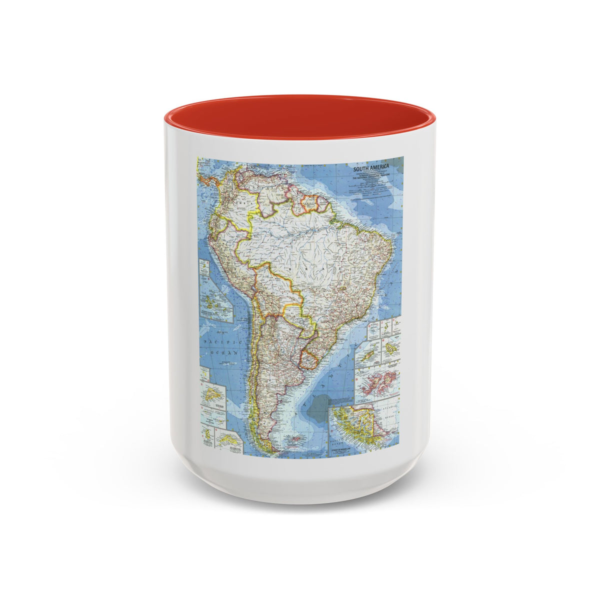 South America (1960) (Map) Accent Coffee Mug