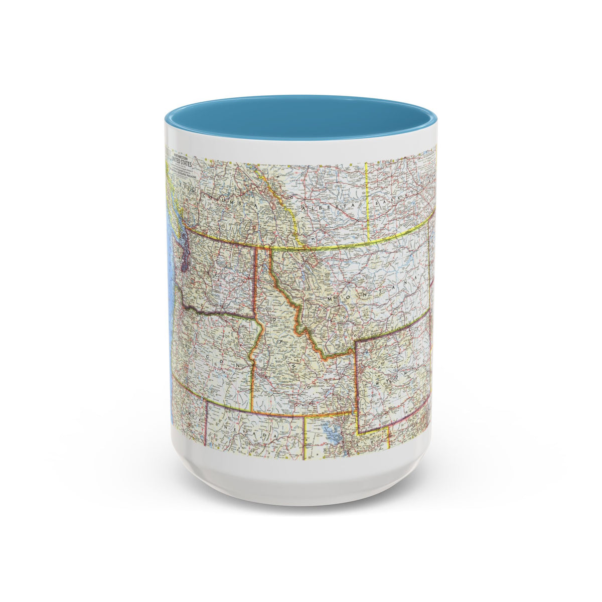 USA - Northwestern (1960) (Map) Accent Coffee Mug