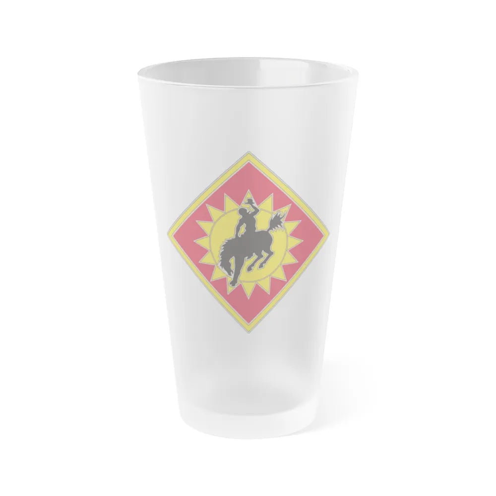 115th Field Artillery Brigade (U.S. Army) Frosted Pint Glass 16oz-Go Mug Yourself