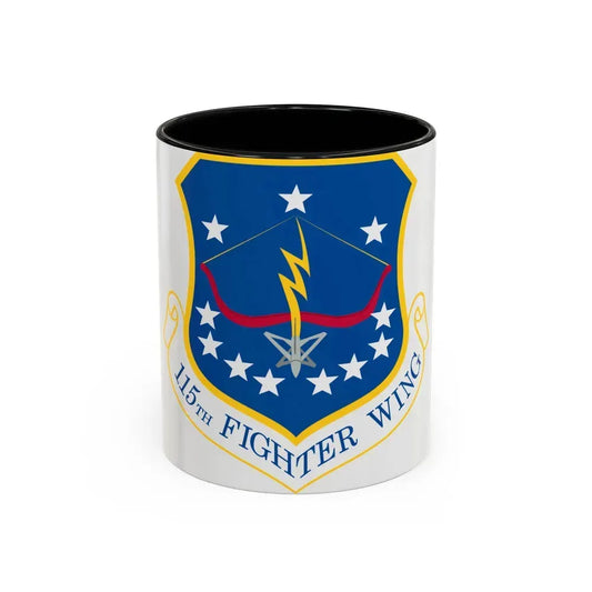 115th Fighter Wing (U.S. Air Force) Accent Coffee Mug 11oz Black - Go Mug Yourself