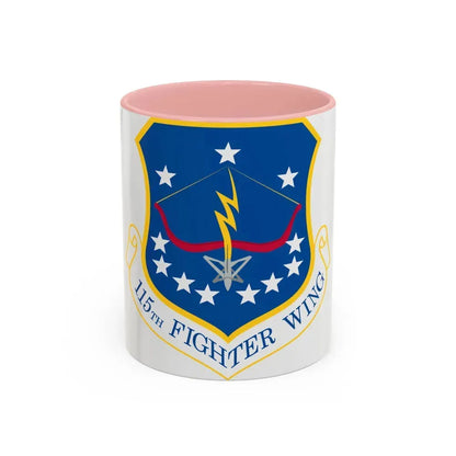 115th Fighter Wing (U.S. Air Force) Accent Coffee Mug 11oz Pink - Go Mug Yourself