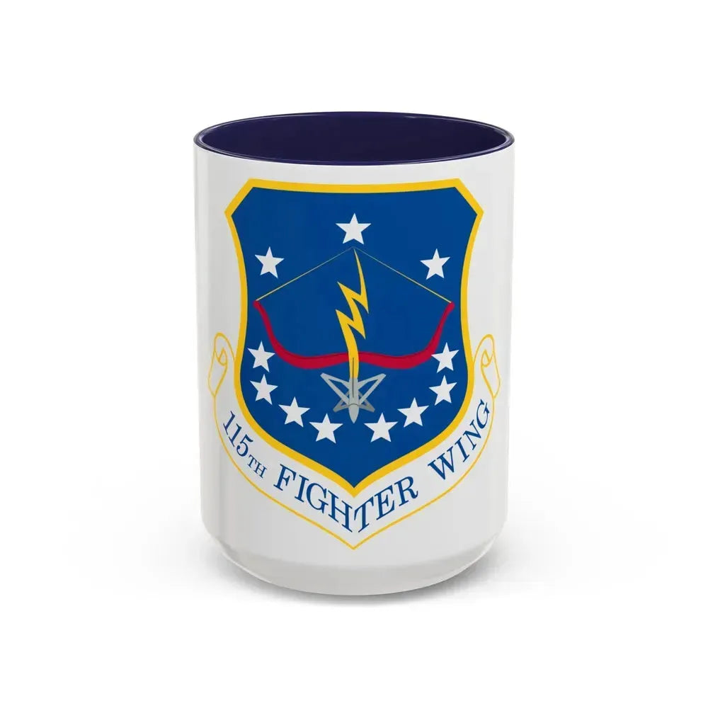 115th Fighter Wing (U.S. Air Force) Accent Coffee Mug 15oz Navy - Go Mug Yourself