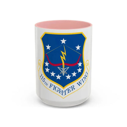 115th Fighter Wing (U.S. Air Force) Accent Coffee Mug 15oz Pink - Go Mug Yourself