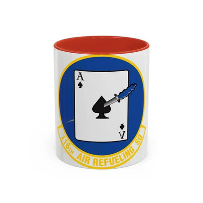 116 Air Refueling Squadron (U.S. Air Force) Accent Coffee Mug 11oz Red - Go Mug Yourself