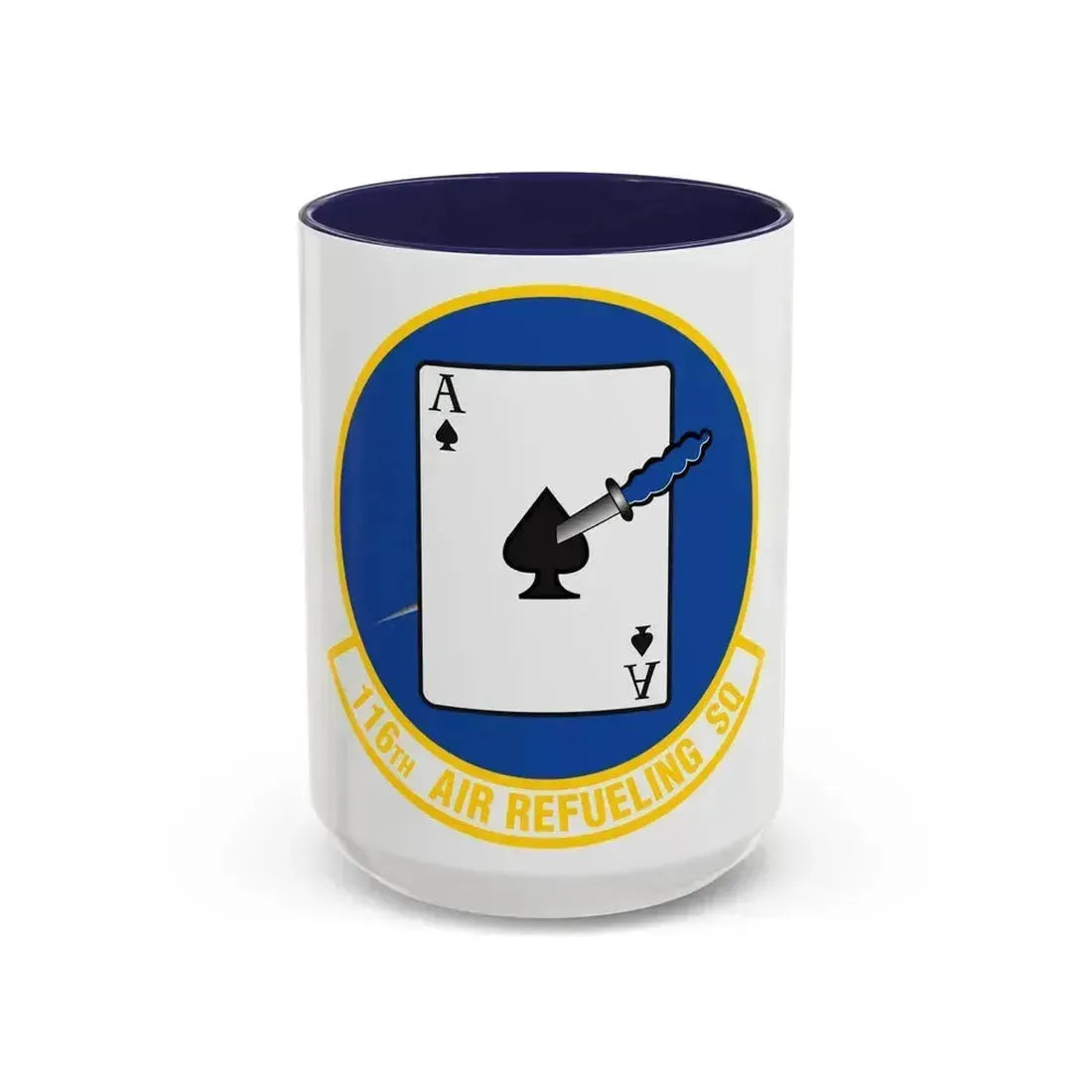116 Air Refueling Squadron (U.S. Air Force) Accent Coffee Mug 15oz Navy - Go Mug Yourself