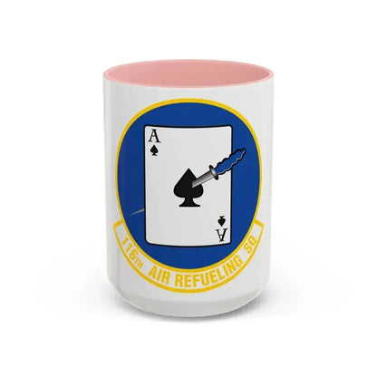 116 Air Refueling Squadron (U.S. Air Force) Accent Coffee Mug 15oz Pink - Go Mug Yourself