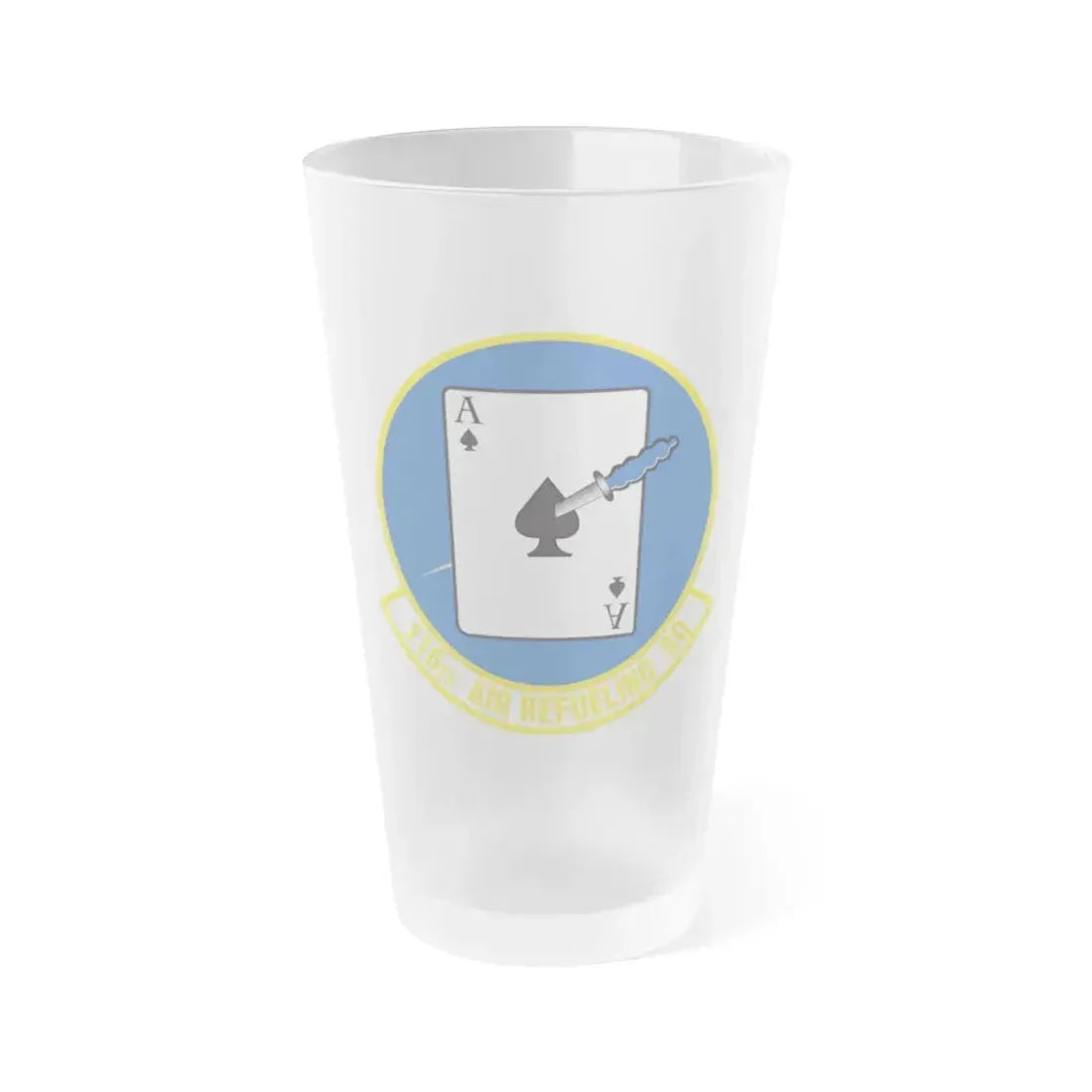 116 Air Refueling Squadron (U.S. Air Force) Frosted Pint Glass 16oz Default Title - Go Mug Yourself