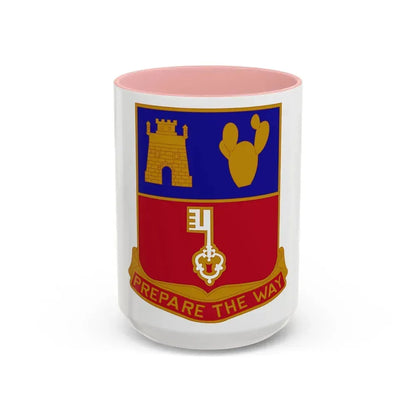 116 Engineer Battalion (U.S. Army) Accent Coffee Mug 15oz Pink - Go Mug Yourself
