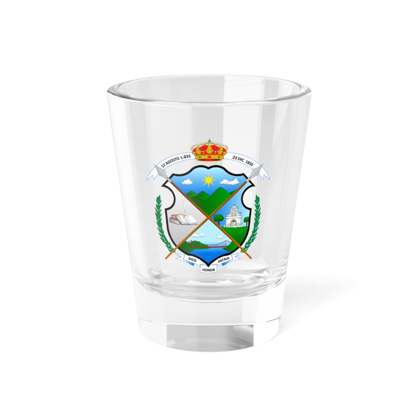 La Victoria Valle del Cauca Escudo (Colombia) (Coat of Arms) Shot Glass 1.5oz