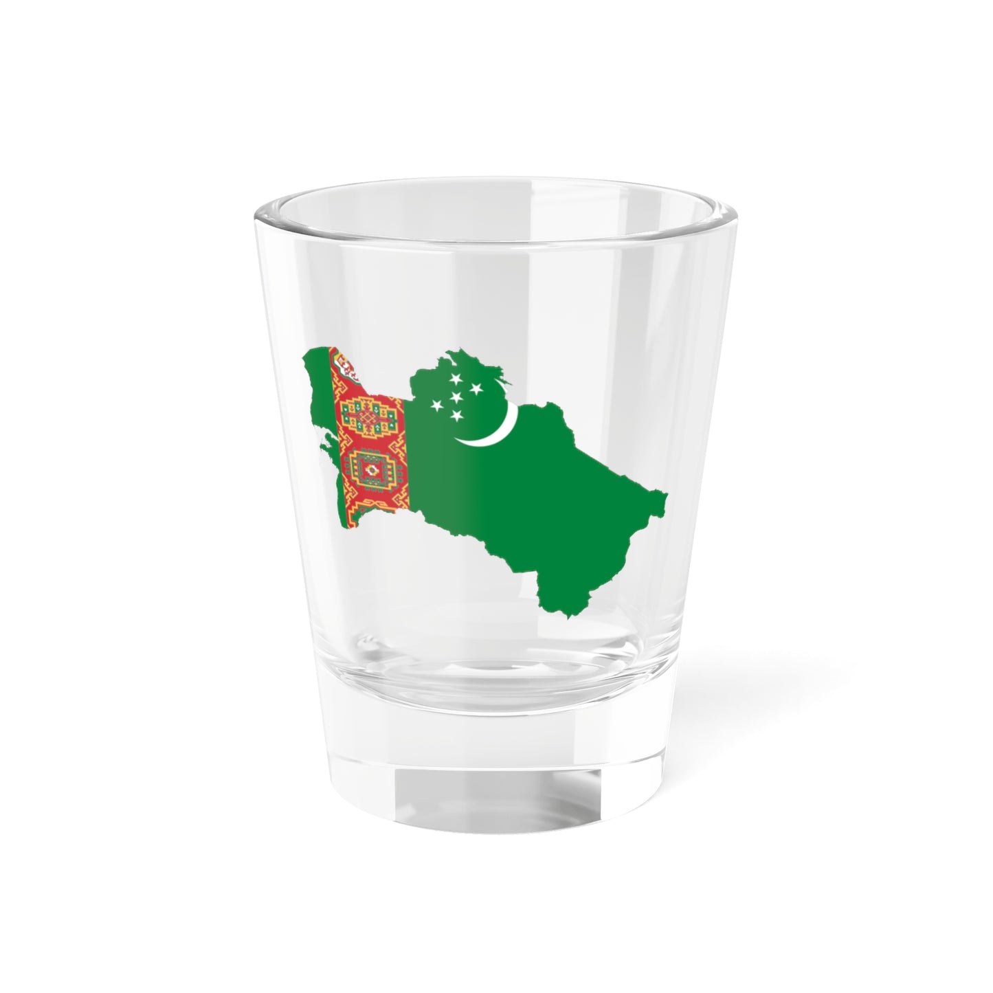 Turkmenistan-Flagmap (Turkmenistan) Shot Glass 1.5oz