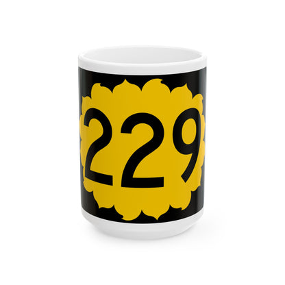 K-229 (Kansas) (Road Sign) White Coffee Mug