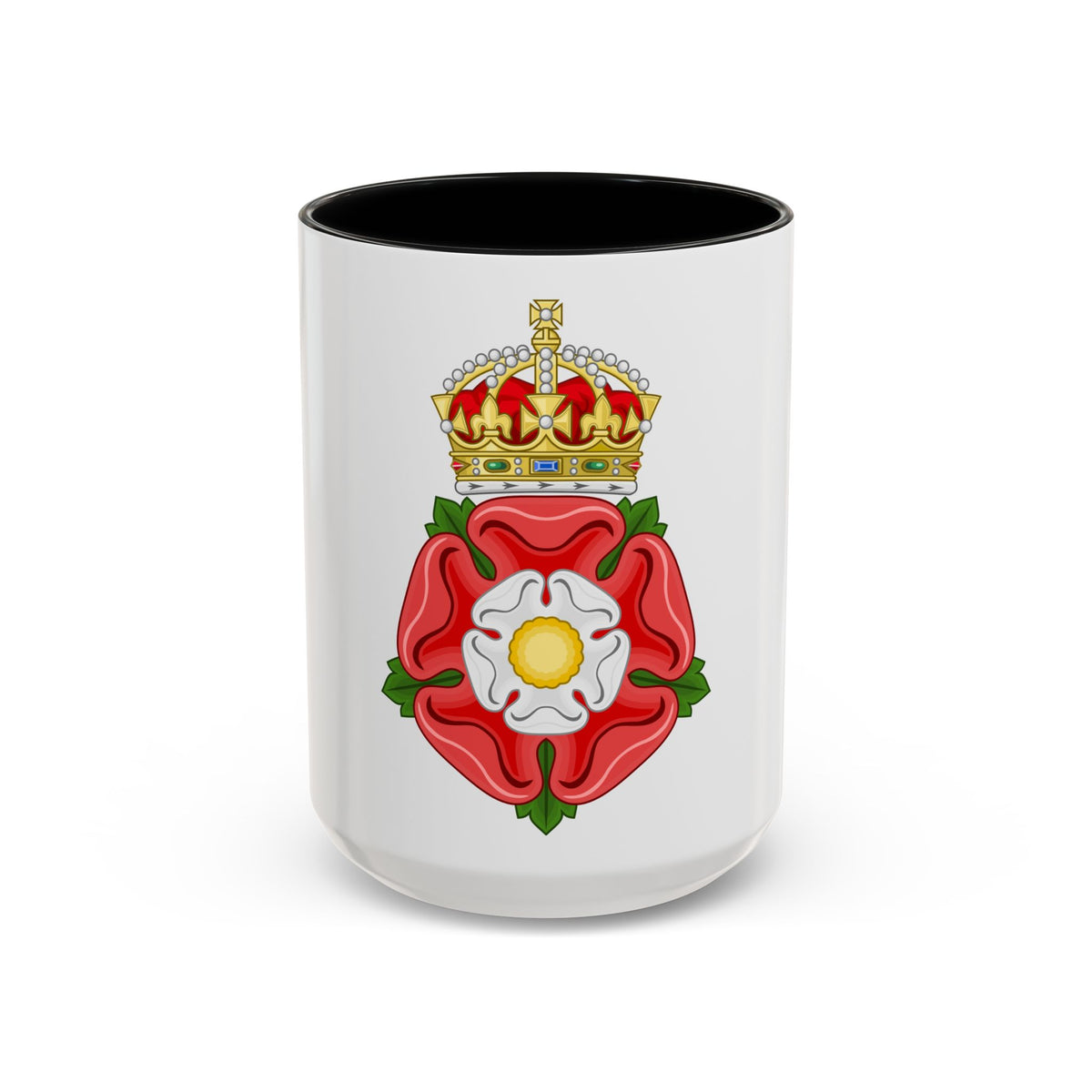Tudor Rose, royally crowned - Accent Coffee Mug
