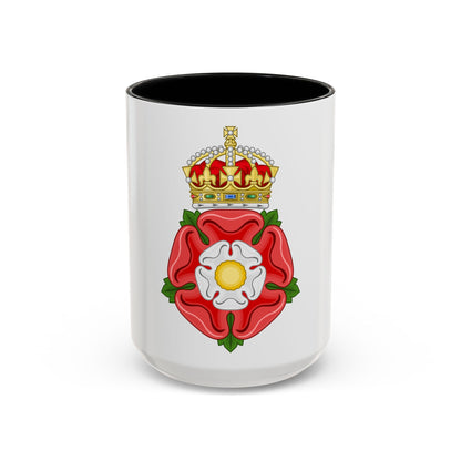 Tudor Rose, royally crowned - Accent Coffee Mug