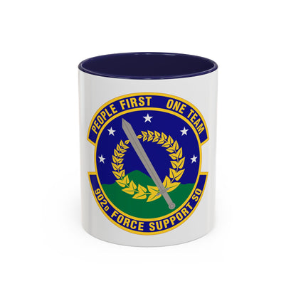 902d Force Support Squadron (U.S. Air Force) Accent Coffee Mug