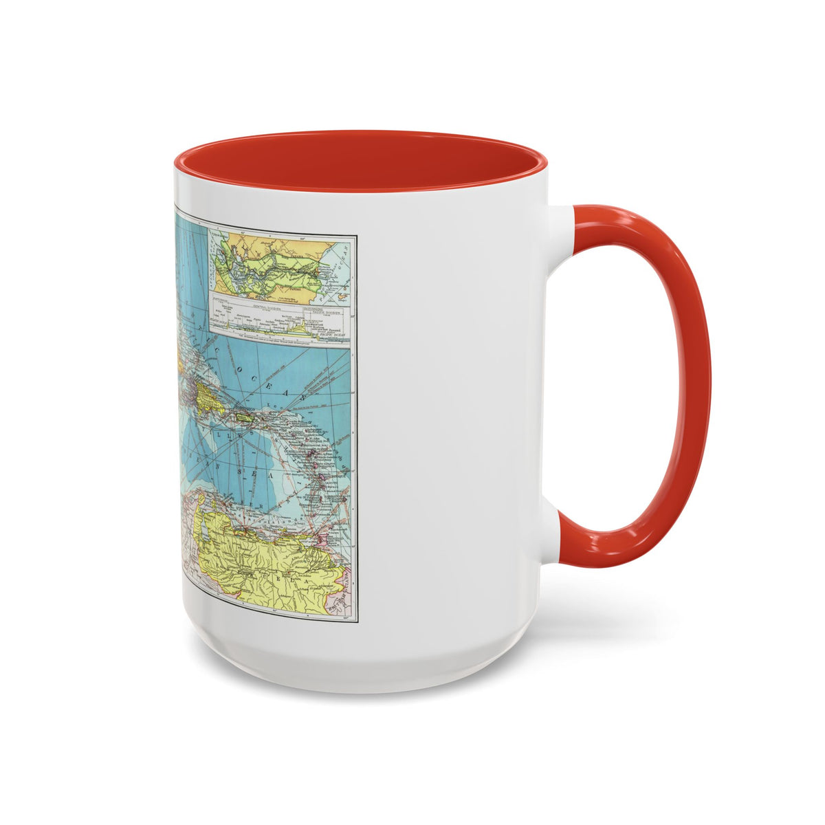 Central America (1913) (Map) Accent Coffee Mug