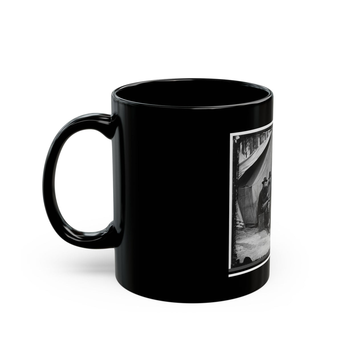 Petersburg, Virginia. Engineers At H.Q., Army Of The Potomac (U.S. Civil War) Black Coffee Mug