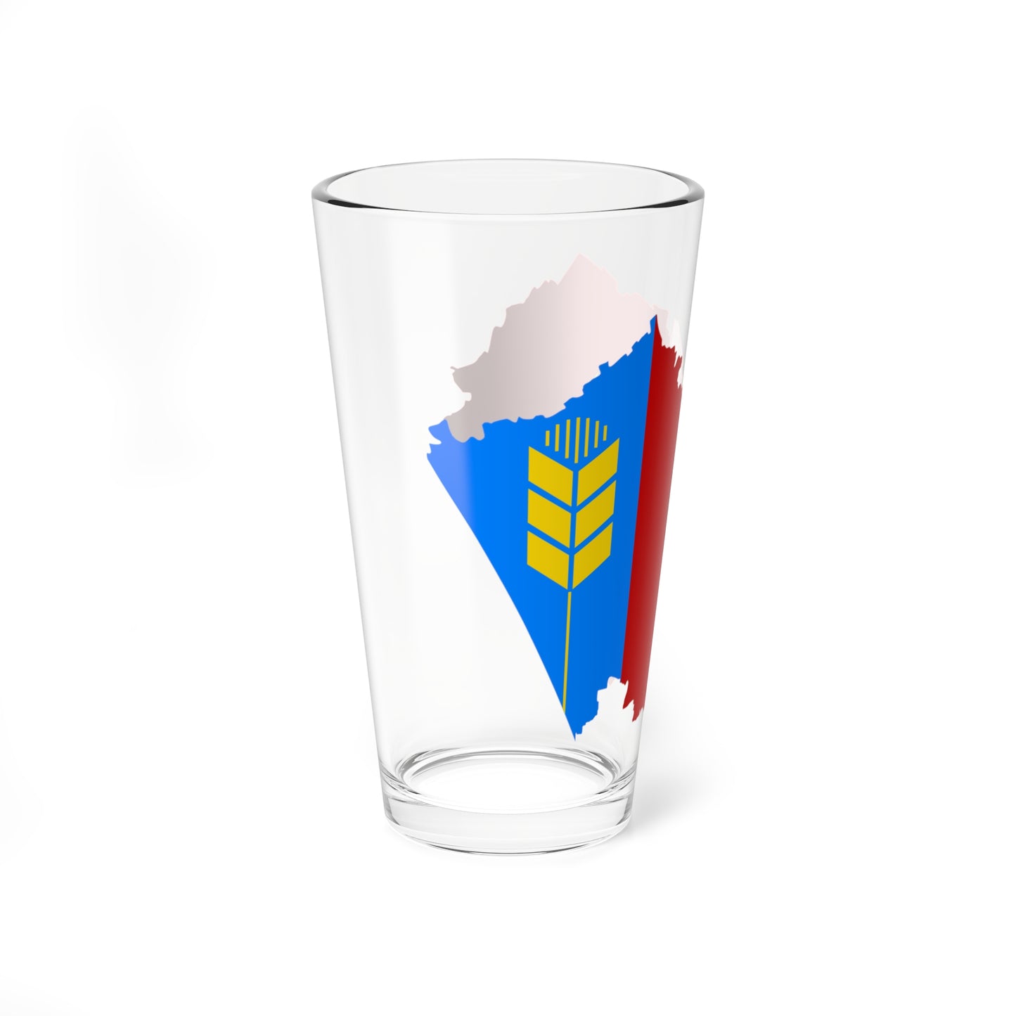 Flag map of Altai Krai (Russia) Pint Glass 16oz