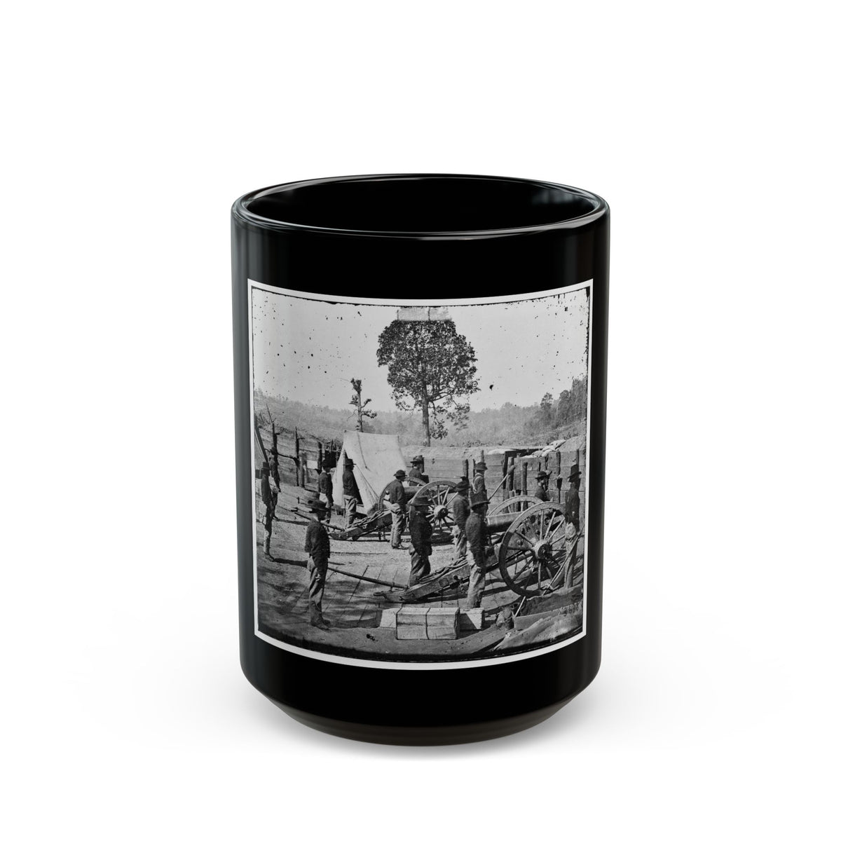 Atlanta, Georgia. Sherman's Men In Confederate Fort-2 (U.S. Civil War) Black Coffee Mug