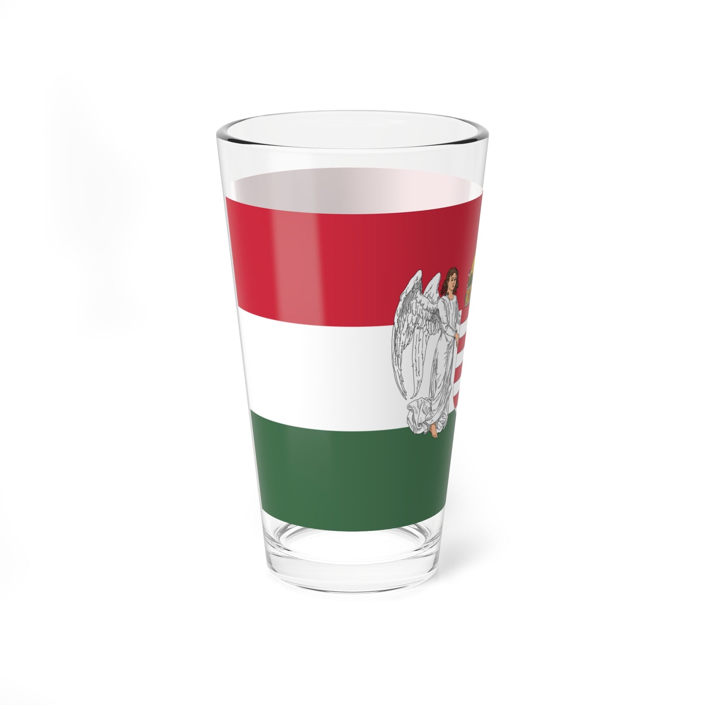 Flag of Hungary 1896-1915 angels (Hungary) Pint Glass 16oz