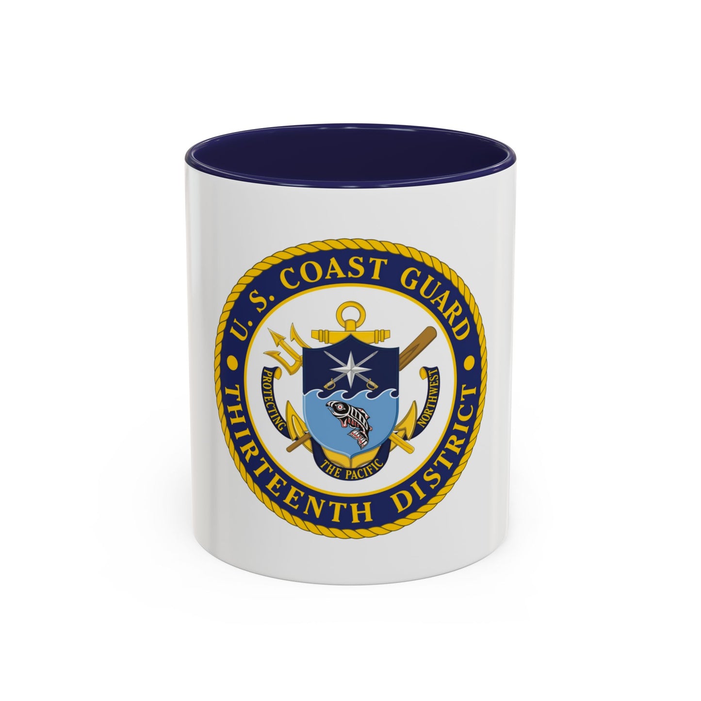 USCG Thirteenth District (U.S. Coast Guard) Accent Coffee Mug