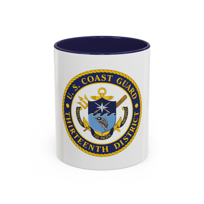 USCG Thirteenth District (U.S. Coast Guard) Accent Coffee Mug