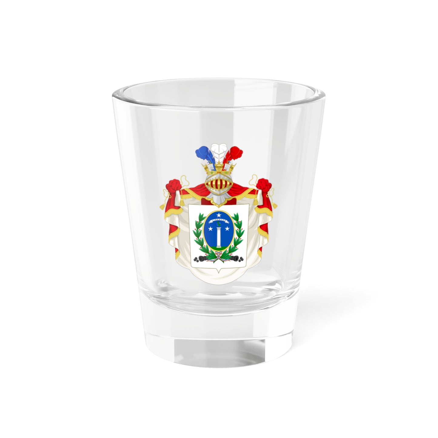 Ornamented Coat of Arms of Chile (1819-1834) Cerro Castillo Version - Shot Glass 1.5oz