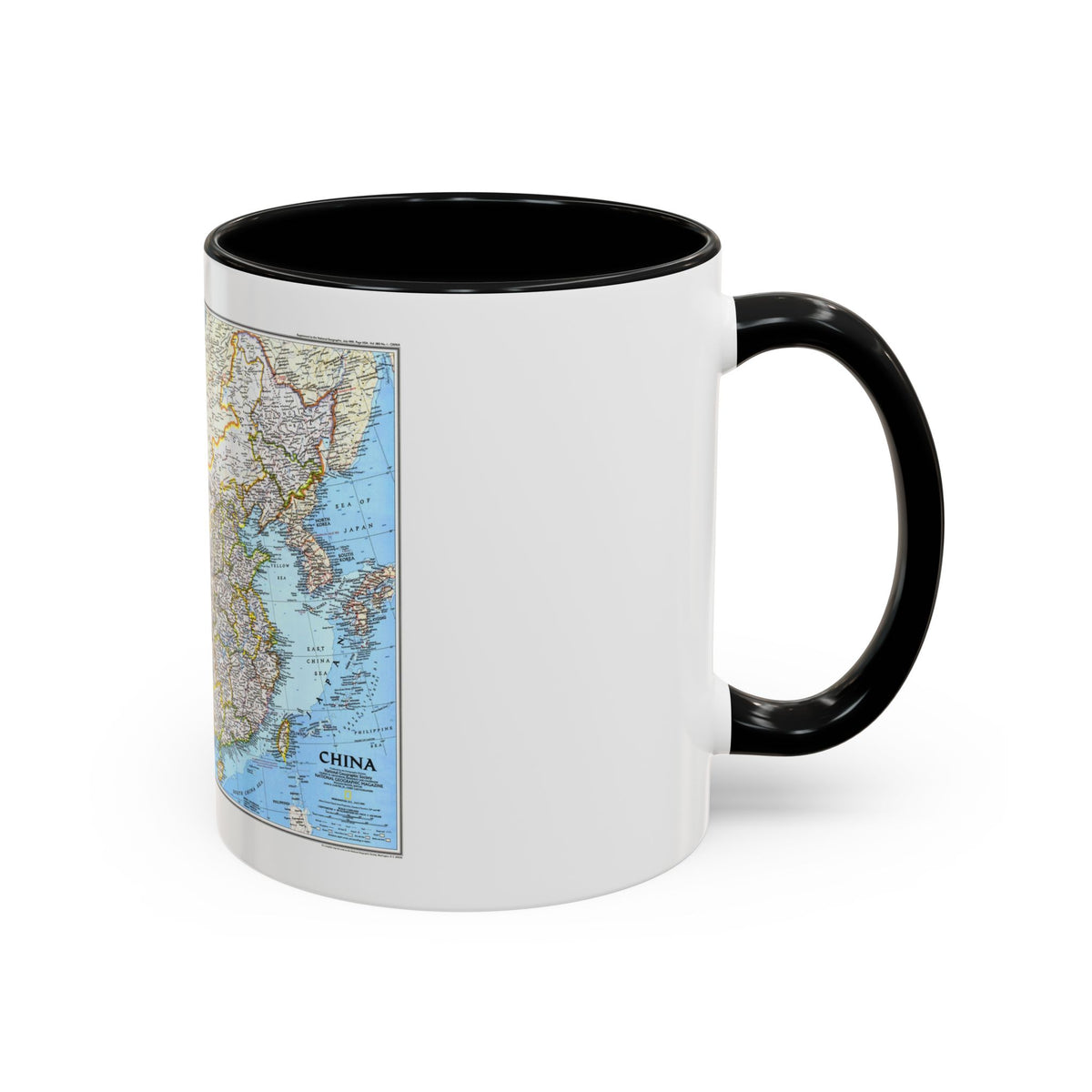China 1 (1991) (Map) Accent Coffee Mug