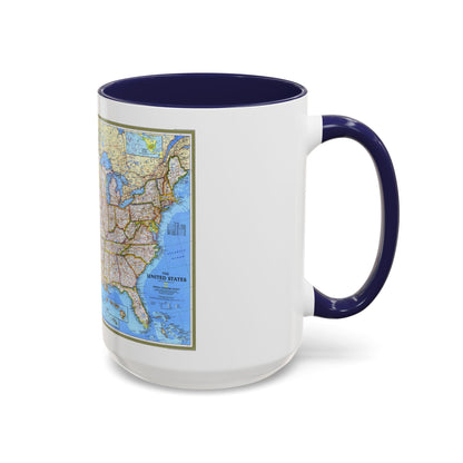 USA - The United States (1993) (Map) Accent Coffee Mug