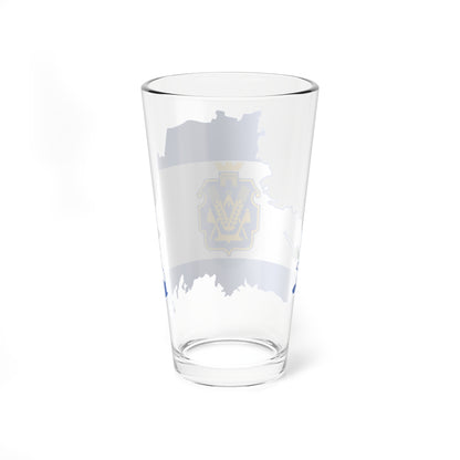 Flag-map of Kherson Oblast (Ukraine) Pint Glass 16oz