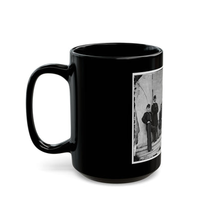 Arlington, Va. Brig. Gen. Gustavus A. Derussey (Third From Left) And Staff On Portico Of Arlington House (U.S. Civil War) Black Coffee Mug