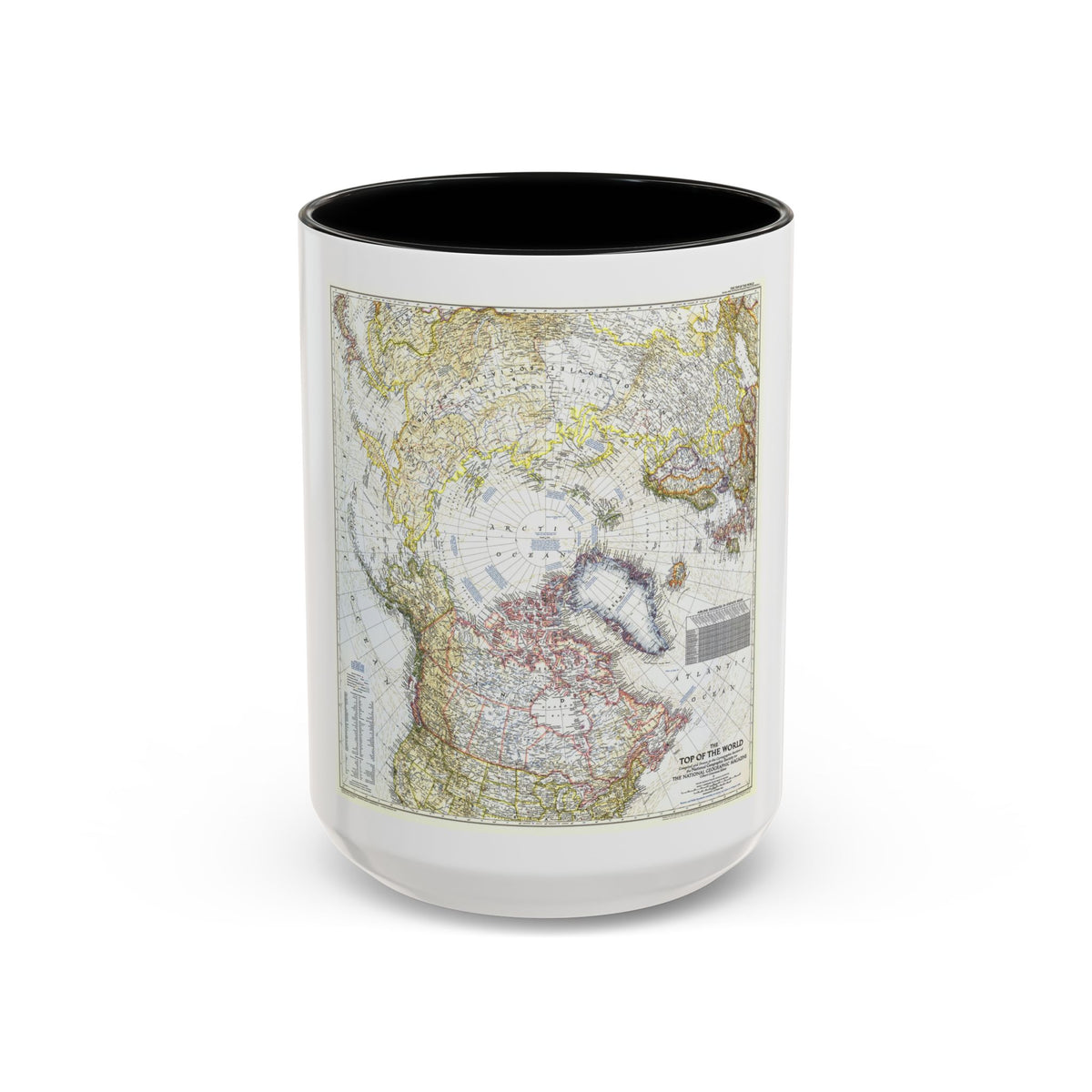 Top Of The World (1949) (Map) Accent Coffee Mug
