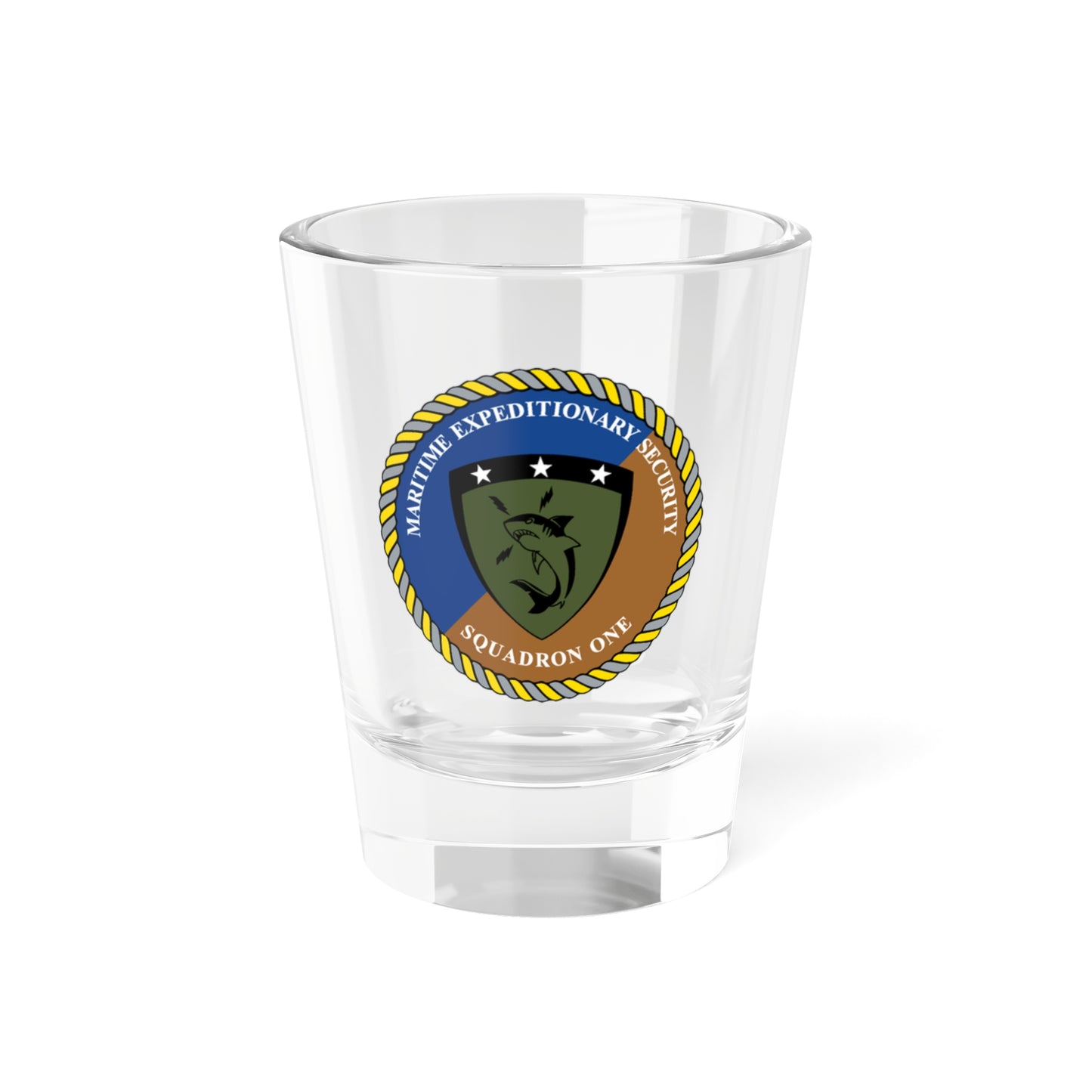 Maritime Expeditionary Security Sq One (U.S. Navy) Shot Glass 1.5oz