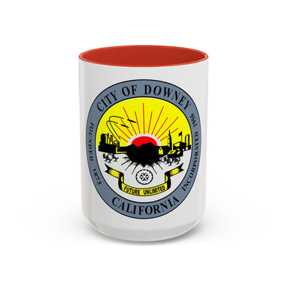 Seal of Downey California - Accent Coffee Mug