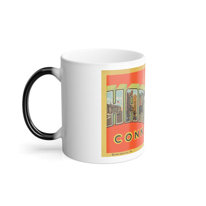 Greetings from Hartford Conn (Greeting Postcards) Color Changing Mug 11oz